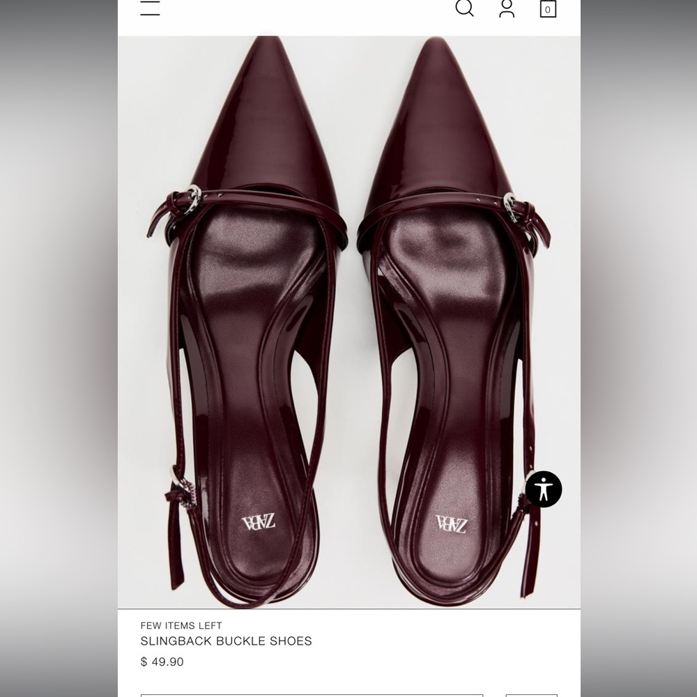 Zara Slingback Buckle Shoes